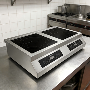 Table de cuisson à induction commerciale à double zone chauffante 5000W AM-CD206 – Haute puissance pour une cuisson intense et rapide - Product Image 1