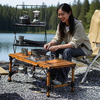 Table de barbecue de camping en plein air, table pliante portable pour pique-nique, table connectable portable avec certificat CE, personnalisable