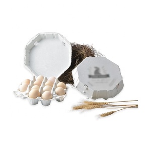 Mẫu Miễn Phí Thiết Kế Mới Tùy Chỉnh Phân Hủy Sinh Học In Màu Bát Giác Trứng Hộp Carton Các Tông Với Nhãn Cho Trứng Gà - Product Image 1