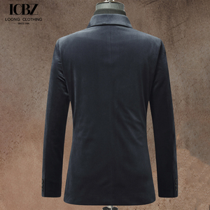 Costume d'affaires haut de gamme pour <span class=keywords><strong>homme</strong></span> avec boutons en corne, veste décontractée en <span class=keywords><strong>velours</strong></span> à fines rayures, <span class=keywords><strong>blazer</strong></span> en <span class=keywords><strong>velours</strong></span> côtelé simple - Product Image 6
