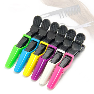Clip per Capelli Colorati a Forma di Alligatore per <span class=keywords><strong>Acconciature</strong></span> Professionali, Uso in Salone, Clip per Posizionamento durante Arricciatura e Colorazione, Clip a Becco d'Anatra - Product Image 1