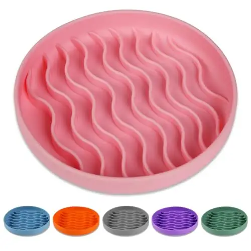 Tapete de silicone para lamber cães, novo alimentador lento labirinto de silicone de qualidade alimentar, tapete antiderrapante para lamber gatos e gatos, tapete antiderrapante para lamber animais de estimação