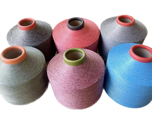 Màu sắc tùy chỉnh màu sắc 150D/72f 100% polyester Vẽ Kết cấu sợi màu dty 75D/36F/2 ply DOPE nhuộm dty sợi - Product Image 2