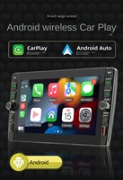 Autoradio 9 pouces avec Carplay, lecteur DVD, port USB frontal, écran tactile, puce A7, 2 Din, Android 12, écran de voiture, navigation GPS