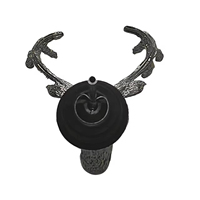 Verseur à vin créatif en forme de tête de cerf, bouchon en alliage d'aluminium et de zinc, argenté, durable, design moderne minimaliste, personnalisable