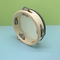 Wholesale 6-inch Natural Wood Tambourine Instrument Customized Color Logo Water-Resistant
