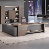 Meilleur vendeur sur le marché coréen, table de bureau 2,4 m, bureau de direction moderne en forme de L, mobilier de bureau pour PDG, mobilier commercial
