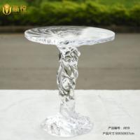 JingYue table d'appoint de luxe en résine transparente personnalisée meubles artisanaux pour espaces commerciaux hôtels salons
