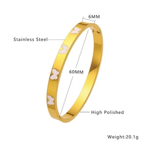 กำไลข้อมือแฟชั่นสแตนเลสสตีลเคลือบทอง 18K แบบยูนิเซ็กซ์ ประดับด้วยผีเสื้อเคลือบสีสันสดใส เหมาะสำหรับงานปาร์ตี้ - Product Image 5