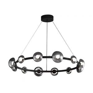 Lustre en cuivre massif de style design moderne pour salon, salle à manger, chambre à coucher, luminaire de luxe avec un style simple et nouveau - Product Image 4