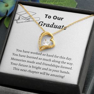 To Our Graduate Classic Copper Casting Heart Pendant Necklace with Custom Text <b>Card</b>-Graduation Gift for Her - Product Image 3
