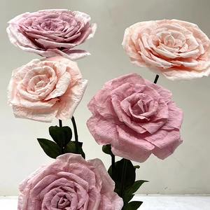 Vente directe d'usine, fleurs géantes en papier, rose en papier pour la décoration de <span class=keywords><strong>fond</strong></span> de mariage - Product Image 1