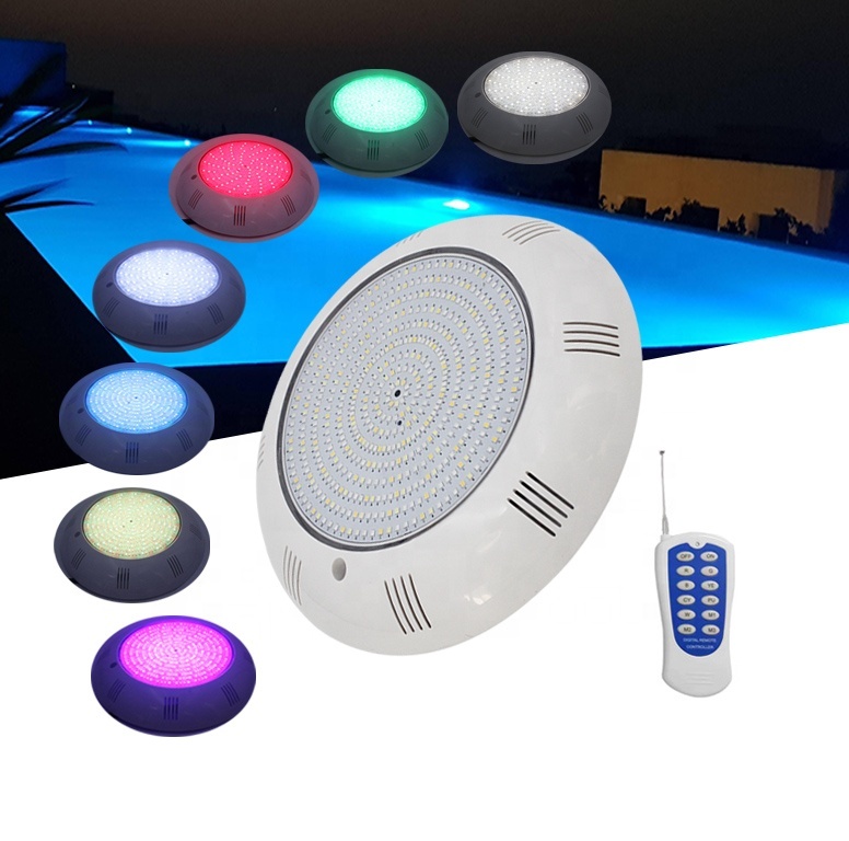 Fully Potted Plastic IP68 Waterproof RGB LED 12V Swimming Pool Light with Remote Control