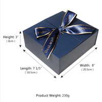 Caja de regalo plegable de doble puerta personalizable Diseño de cinta de lujo Carpetas de papel Premium para almacenamiento de joyas Presentación de regalos