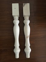 Pieds de table de remplacement en bois de pin noueux non fini, fabriqués sur mesure pour table à manger