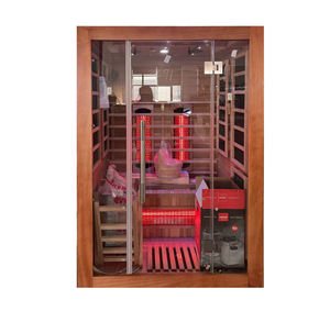 Salle de sauna infrarouge pour 2 personnes avec haut-parleur Bluetooth et poêle chauffante - Product Image 2