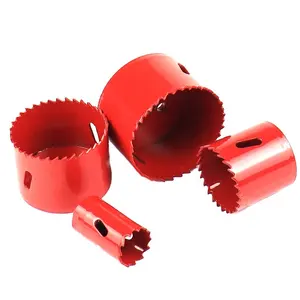 16-300毫米双金属孔锯红色M42高速钢金属铝板管塑料孔刀