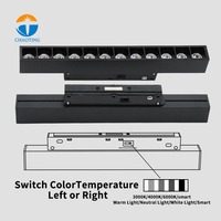Sistem Rel Lampu LED Magnetik Tersembunyi DC48V dengan Sakelar CCT yang Dapat Disesuaikan dan Diredupkan, Kontrol Lampu Pintar Tuya WiFi 2.4G