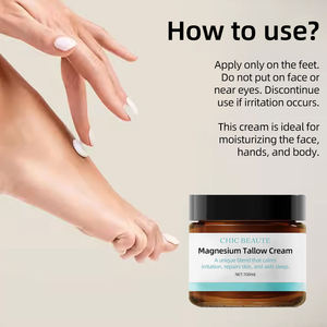 Crema Humectante Relajante <span class=keywords><strong>de</strong></span> Sebo <span class=keywords><strong>de</strong></span> Magnesio Natural para Rostro, Cuerpo y Pies, Bálsamo Reparador Intensivo para el Cuidado <span class=keywords><strong>de</strong></span> la Piel, Marca Privada - Product Image 5