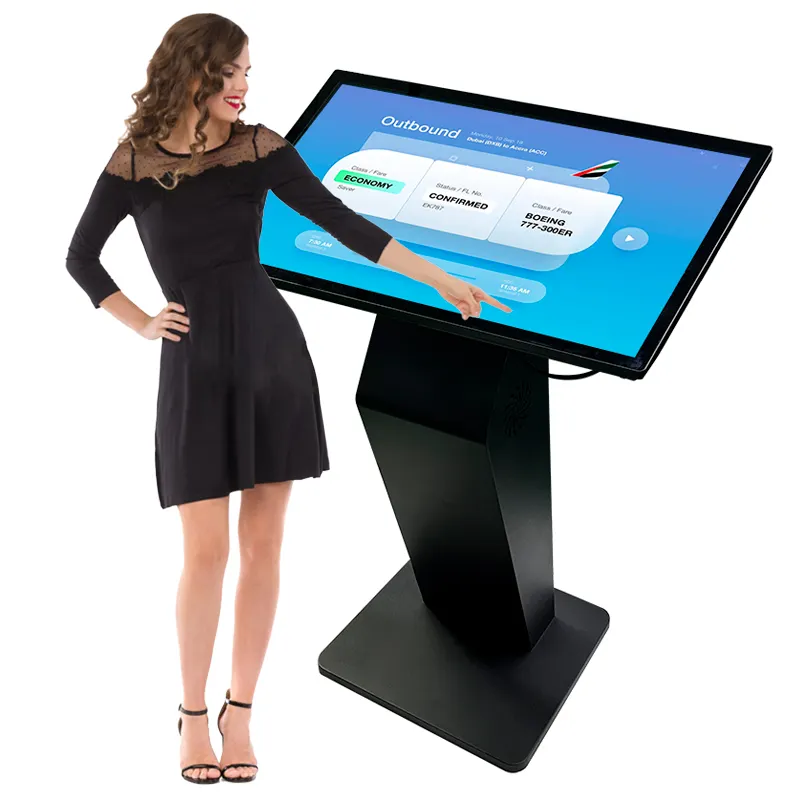 Lobby Interactief Scherm Alles In Een Machine Reclame Multi Media Touch Self Service Query Stand Lcd Horizontale Kiosk