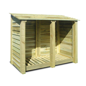 Large Log Store Heavy Duty Pressure Treated Timber Firewood Garden Storage Shed