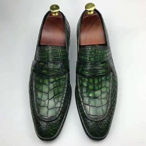 Mocasines de piel de cocodrilo personalizados, <span class=keywords><strong>zapatos</strong></span> para hombre Goodyear WELT, <span class=keywords><strong>zapatos</strong></span> formales para hombre, <span class=keywords><strong>zapatos</strong></span> casuales de cuero de cocodrilo, <span class=keywords><strong>zapatos</strong></span> de boda de lujo para hombre - Product Image 1