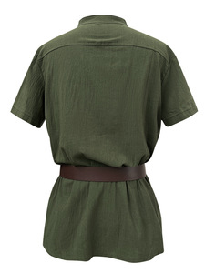 Costume da Cavaliere <span class=keywords><strong>Medievale</strong></span> all'Ingrosso, Camicia a Maniche Corte da <span class=keywords><strong>Uomo</strong></span>, Stile Gotico Pirata per Halloween - Product Image 5