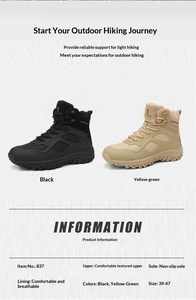 Bottes tactiques pour hommes, grande taille, durables, respirantes, avec embout en acier, chaussures d'extérieur, toutes saisons, forces spéciales - Product Image 6