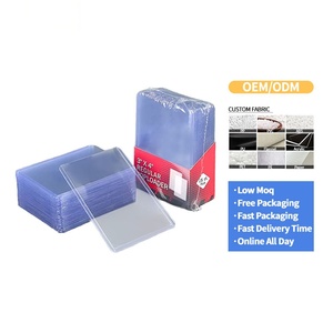 FX 35PT 3x4 pouces, protège-cartes rigide en PVC transparent, teinté bleu, pochette de protection pour cartes à collectionner/de sport - Product Image 1