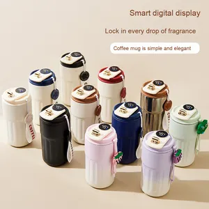 Smarte Temperaturanzeige Tragbare Kaffeetasse Edelstahl Wasserflasche Thermoskanne mit Individuellem Logo Werbegeschenk Thermobecher - Product Image 2