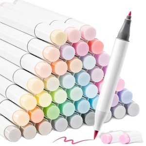 Marqueurs à <span class=keywords><strong>alcool</strong></span> <span class=keywords><strong>Ohuhu</strong></span> 440 couleurs, double embout pinceau et biseauté, ensemble de marqueurs artistiques à base d'<span class=keywords><strong>alcool</strong></span> avec étui pour artistes adultes, dessin - Product Image 1