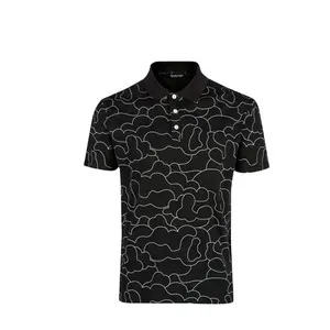 M090 तैयार लोगो पुरुषों के वाणिज्यिक कपड़ों को अनुकूलित सबलिमिनेशन प्रिंटिंग पोलो शर्ट