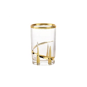 <span class=keywords><strong>Tazze</strong></span> <span class=keywords><strong>da</strong></span> Tè in Vetro Marocchino Placcato Oro 6oz con Decorazioni Dorate, Tazza <span class=keywords><strong>da</strong></span> Tè Personalizzata con Decalcomania, Offerta Speciale 12pz 6pz Bicchieri <span class=keywords><strong>da</strong></span> Tè con Confezione Regalo - Product Image 2