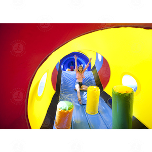 Bơm hơi khổng lồ ngoài trời các chướng ngại vật trò chơi xe lửa bơm hơi đường hầm với trượt <span class=keywords><strong>Inflatable</strong></span> <span class=keywords><strong>Train</strong></span> <span class=keywords><strong>Bouncer</strong></span> Lược Công viên cho trẻ em - Product Image 4