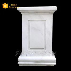 白色大理石柱子出售，小石柱雕塑YL-L157