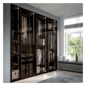 High Quality Customised Glass Door Panels <b>Sliding</b> Doors Solid Wood Bedroom <b>Wardrobe</b> - Product Image 5