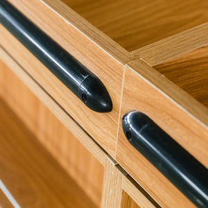 Supermarket Single-sided <strong>Wall</strong> Shelf with Iron Structure and Wooden Cabinet Body, Fashionable and <strong>Beautiful</strong> - Product Image 2