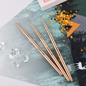 Juego de pinceles para <span class=keywords><strong>uñas</strong></span> con mango de Metal, pinceles para manicura de 7mm, 9mm y 11mm, ovalados, planos, acrílicos y de nailon, venta al por mayor, <span class=keywords><strong>2022</strong></span> - Product Image 6