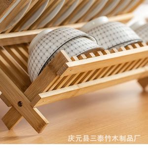 Dish Rack 16 Compartment Folding Removable <b>Kitchen</b> Drain Rack Storage Organizer Oval Shape - Product Image 3