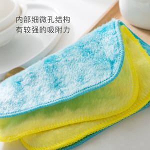 Bamboo Wood Fiber Double Layer Dishcloth 23x18cm Absorbent Oil Resistant Kitchen Cleaning Cloth For Pots And Pans - Product Image 4