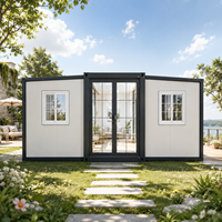 Maison conteneur extensible à double aile et respirante |   Design moderne |   Bâtiment modulaire préfabriqué portable |   Installation rapide