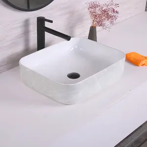 Modern Design Ceramic Bathroom Counter Top Vanity Basin for Bathroom
