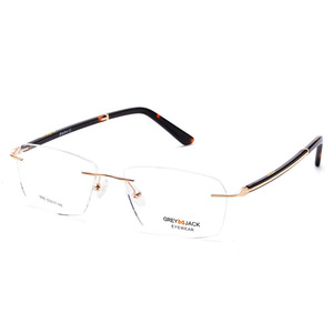 Gafas Ópticas Metálicas Sin Montura Grises Jack 5080, Montura Cuadrada Unisex, Gafas para Miopía, Ancho Medio, Puente Nasal Estándar - Product Image 2