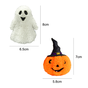 Luz de Halloween Neon-Glo, Pequeño Globo de TPR Naranja con Forma de Sombrero de Bruja y Calabaza, Decoración Novedosa Ecológica y No Tóxica para Aliviar el Estrés - Product Image 6