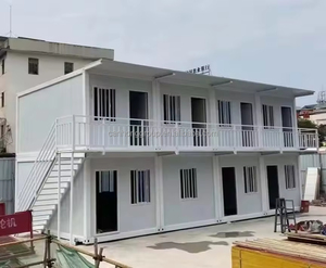 Kits de Casas Contenedor Prefabricadas con Paneles Sándwich Transpirables, Edificio de Oficinas en <span class=keywords><strong>Puerto</strong></span> Rico, Cabaña Portátil Apilable de 2 Pisos para Minería - Product Image 1