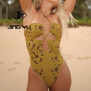 Maillot de bain une pièce en nylon imprimé de haute qualité, style hawaïen, tendance 2025, vente chaude - Product Image 1