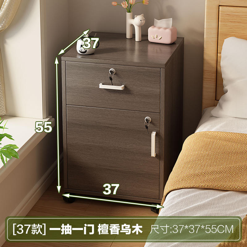 ลิ้นชักหนึ่งช่อง ประตูหนึ่งบาน - ไม้จันทน์และไม้ดำ พร้อมลูกรอก