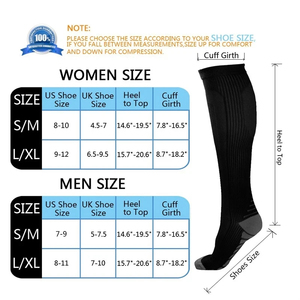 Running Adult Sports Blood Circulation Toalla Bottom Logotipo personalizado Mujeres Calcetines <span class=keywords><strong>de</strong></span> compresión hasta <span class=keywords><strong>la</strong></span> rodilla - Product Image 4