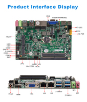 Carte mère industrielle produite par SMT, i5-7200U I5-6200U, Mini PC intégré, double LAN, 6*COM RS232, 12V DC-IN