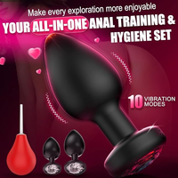 Vibrierendes Analplug-Set mit 10 Kraftvollen Modi, App-Steuerung, Wasserdicht, Anal-Lock Butt Plug für Frauen & Männer